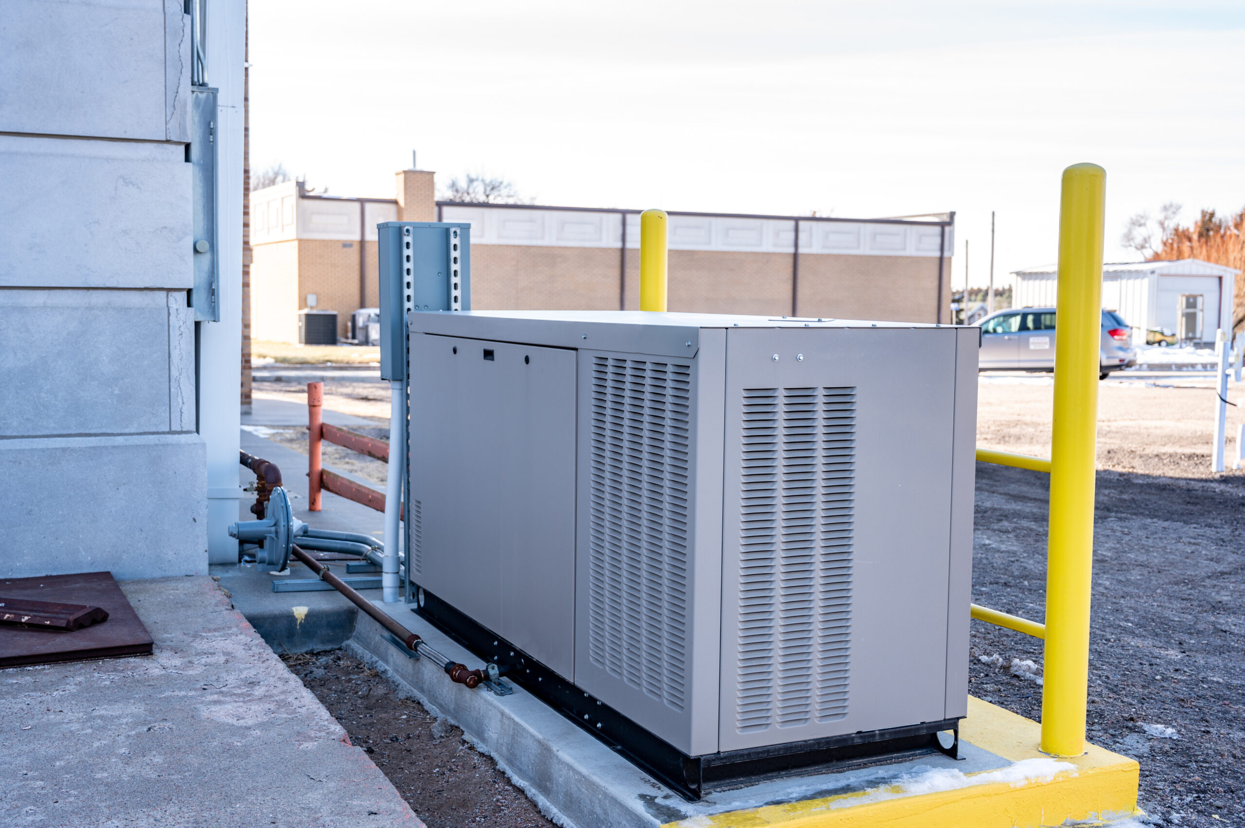 External stand by emergency generator to support critical infrastructure during a power outage