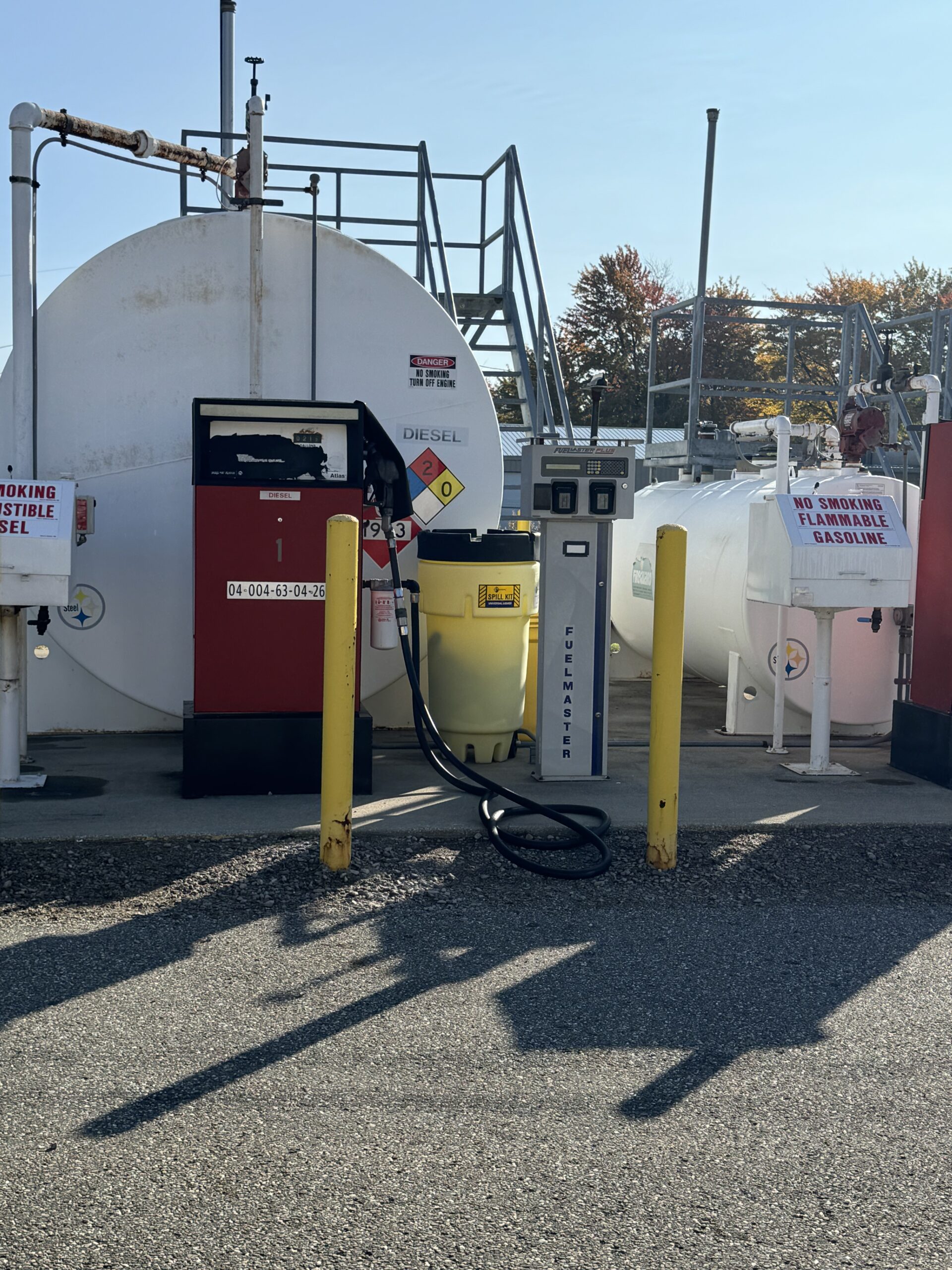 Image of a diesel fuel tank outdoors